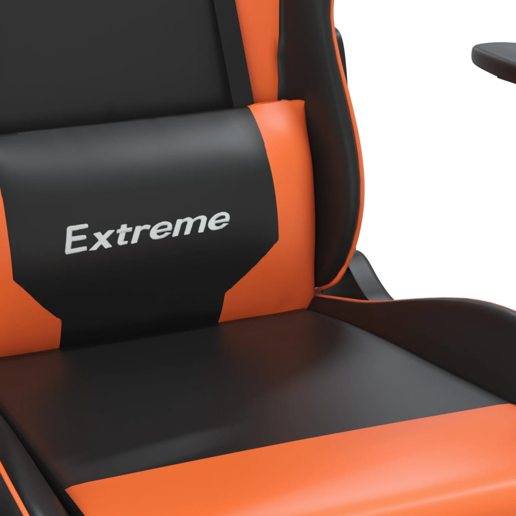 Massage gamestoel kunstleer zwart en oranje is nu te koop bij PeponiXL, paradijselijk wonen!