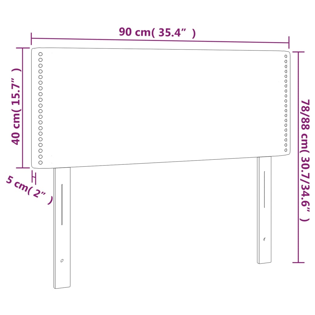 Hoofdbord 90x5x78/88 cm fluweel lichtgrijs is nu te koop bij PeponiXL, paradijselijk wonen!