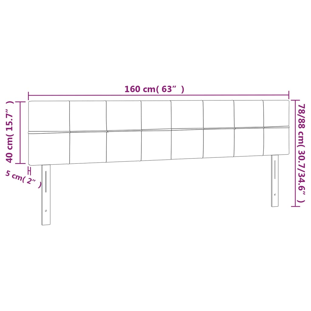 Hoofdborden 160x5x78/88 cm fluweel zwart is nu te koop bij PeponiXL, paradijselijk wonen!