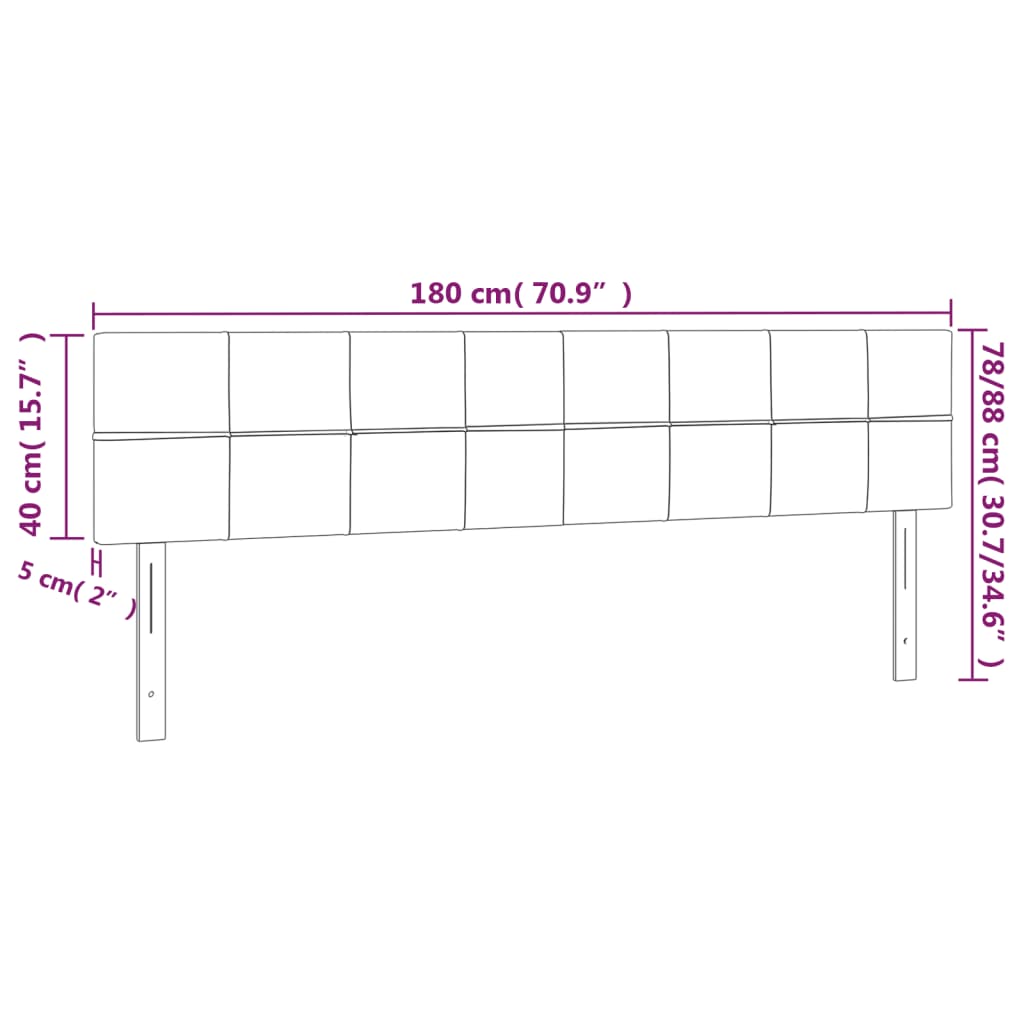 Hoofdborden 180x5x78/88 cm fluweel zwart is nu te koop bij PeponiXL, paradijselijk wonen!