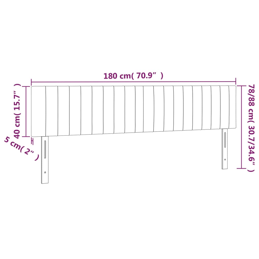 Hoofdborden 180x5x78/88 cm fluweel zwart is nu te koop bij PeponiXL, paradijselijk wonen!