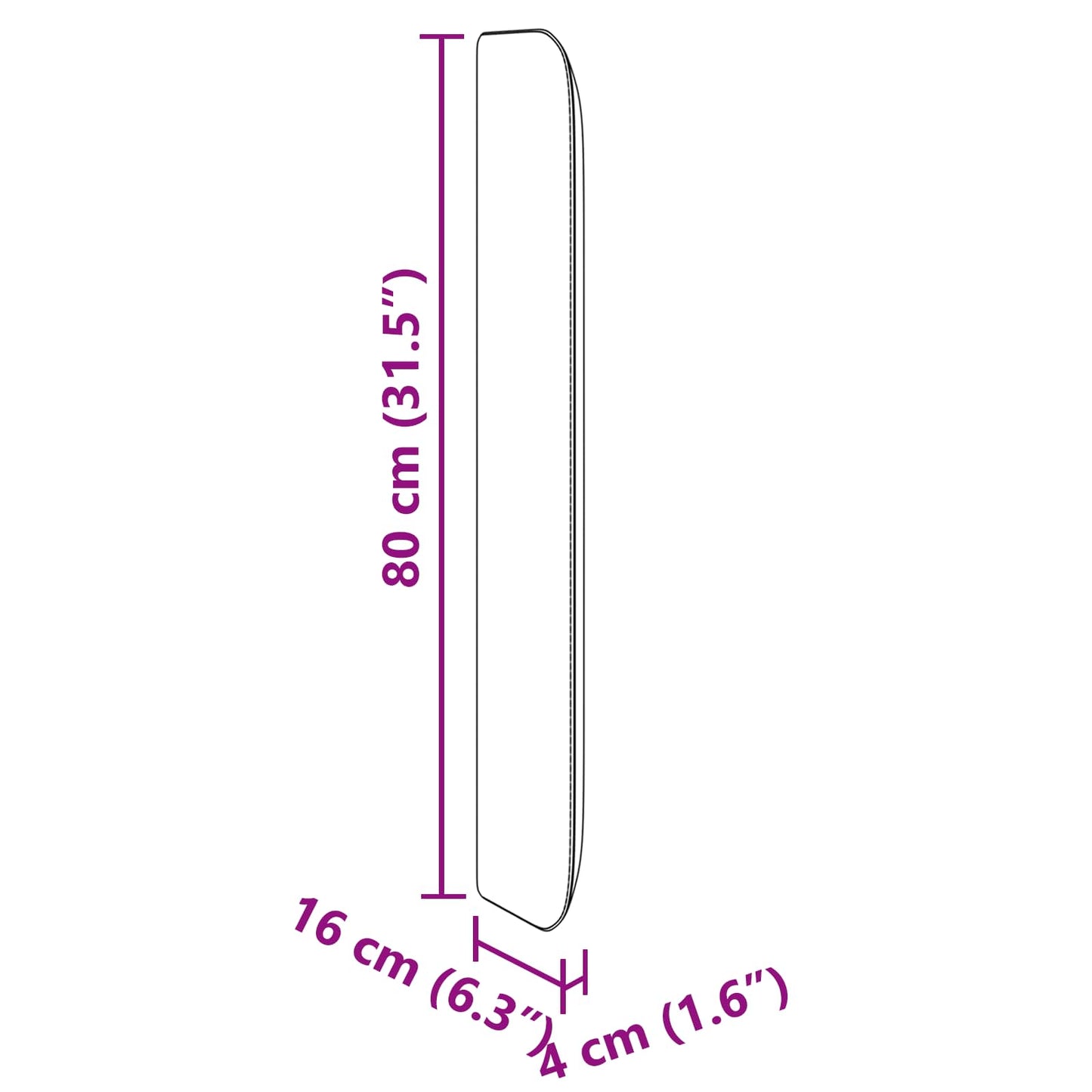 Hoofdbord oor Zwart 80 x 16 x 4 cm PVC is nu te koop bij PeponiXL, paradijselijk wonen!