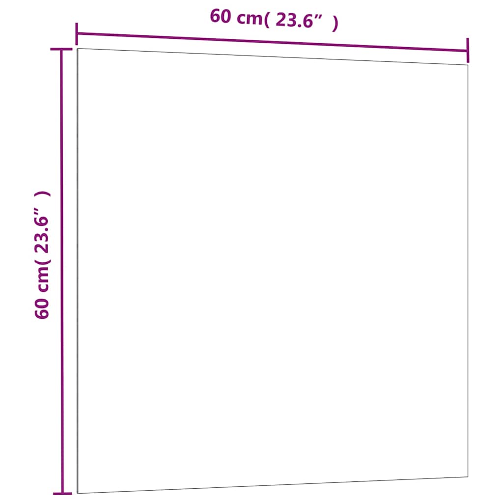 Magneetbord wandgemonteerd 60x60 cm gehard glas is nu te koop bij PeponiXL, paradijselijk wonen!