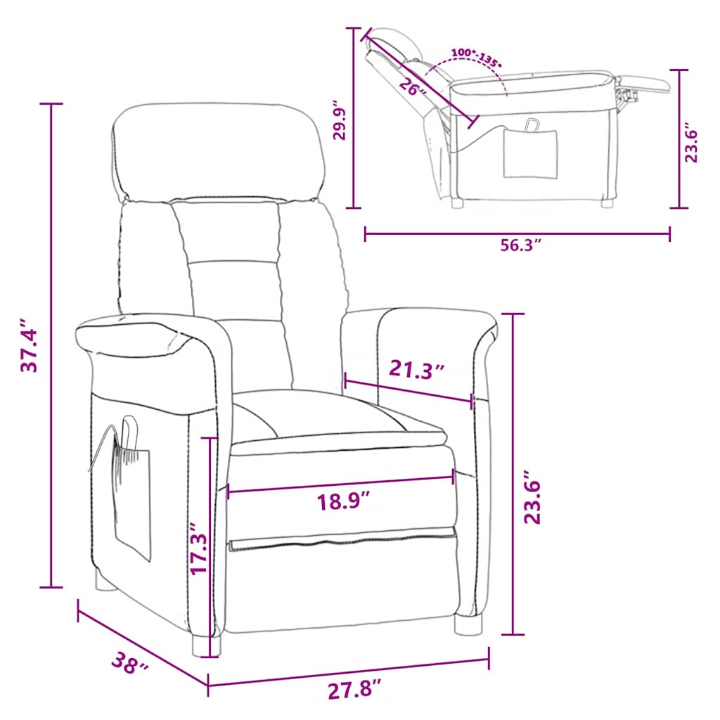 Massagestoel Lichtgrijs 70.5 x 96.5 x 95 cm Polyester is nu te koop bij PeponiXL, paradijselijk wonen!