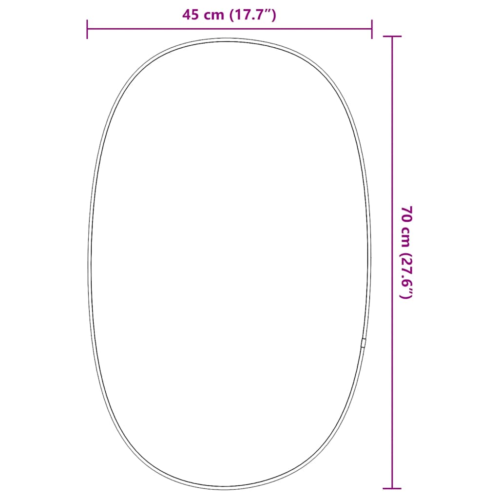 Wandspiegel 70x45 cm zilverkleurig is nu te koop bij PeponiXL, paradijselijk wonen!