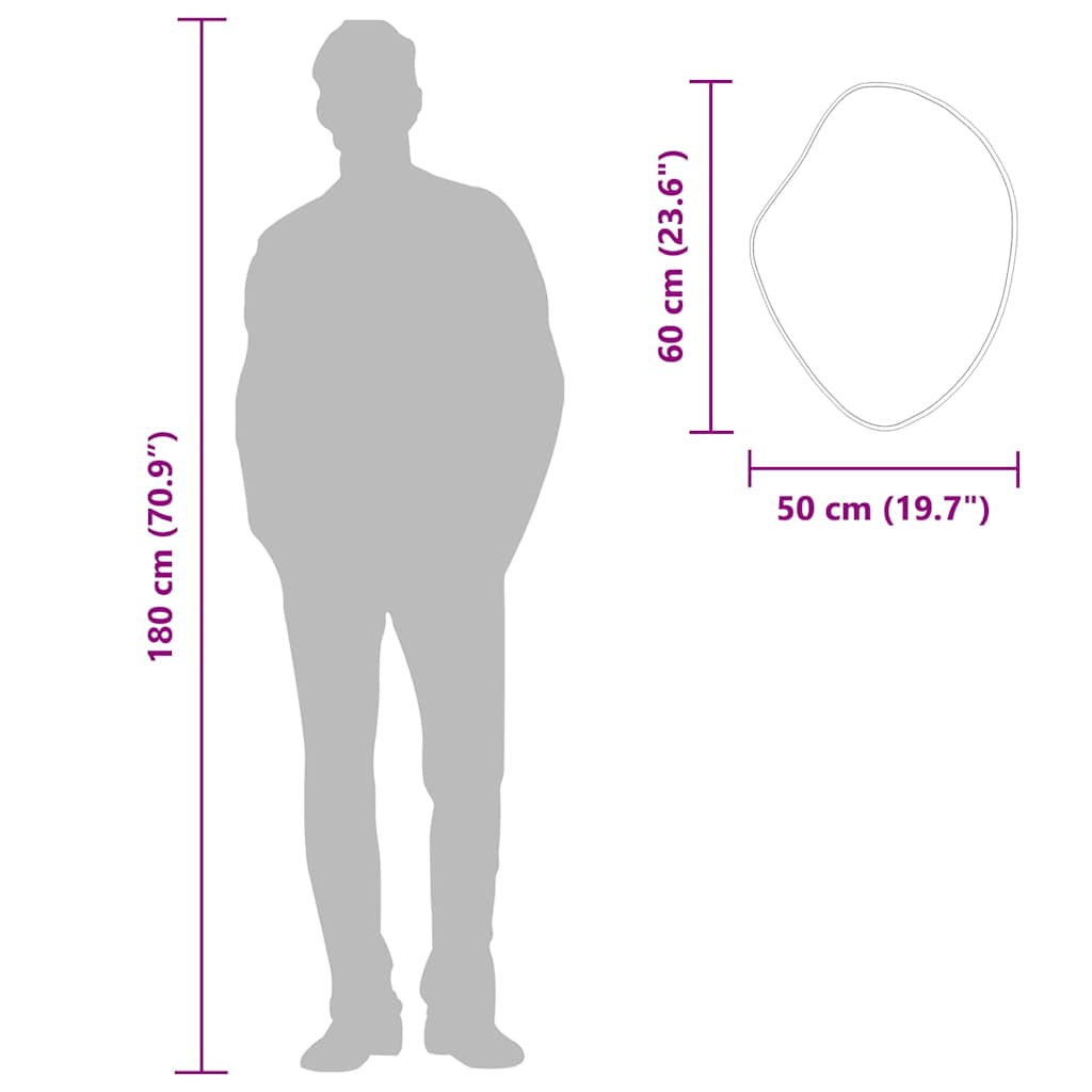 Wandspiegel 60x50 cm goudkleurig is nu te koop bij PeponiXL, paradijselijk wonen!