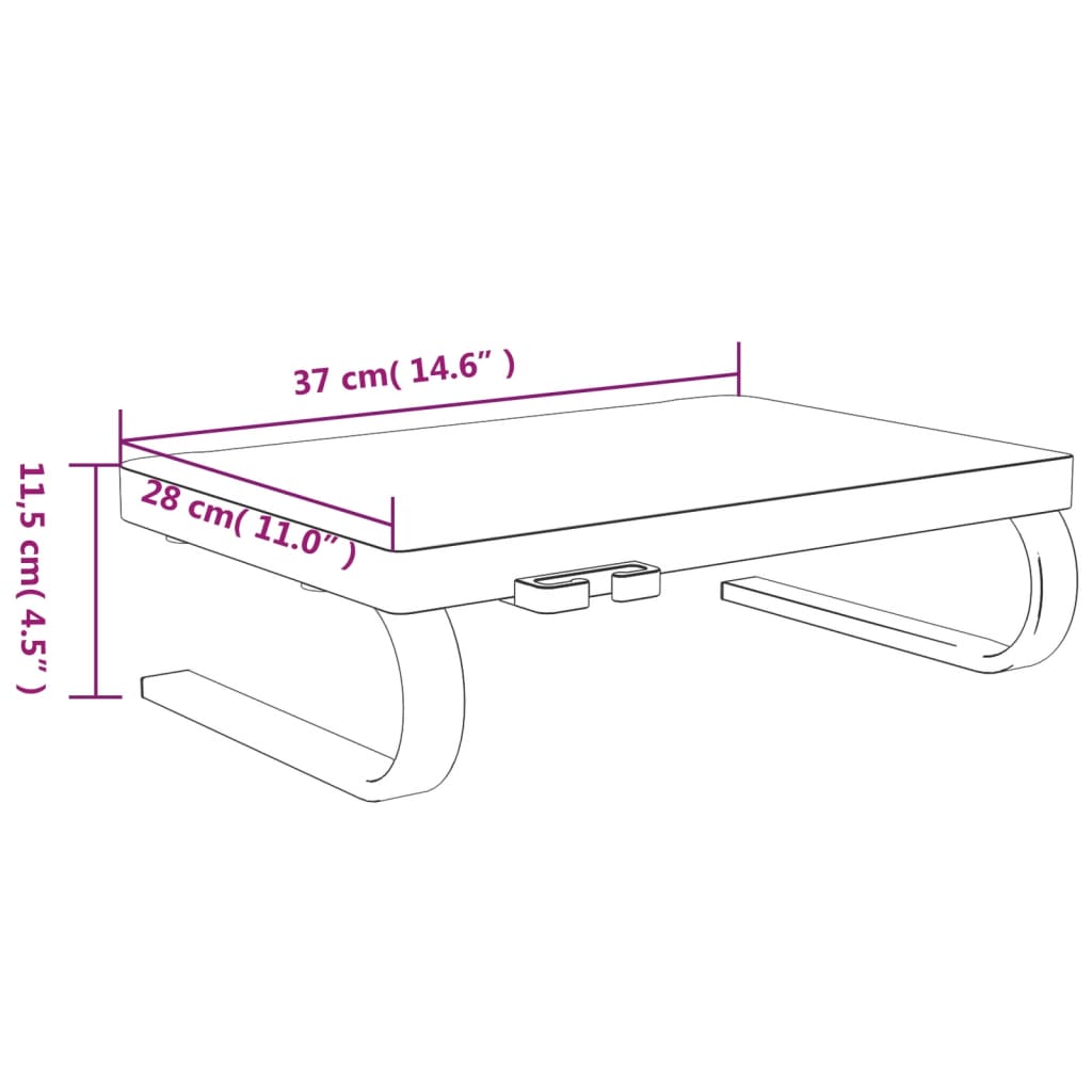 Monitorstandaard 37x28x11,5 cm zwart is nu te koop bij PeponiXL, paradijselijk wonen!