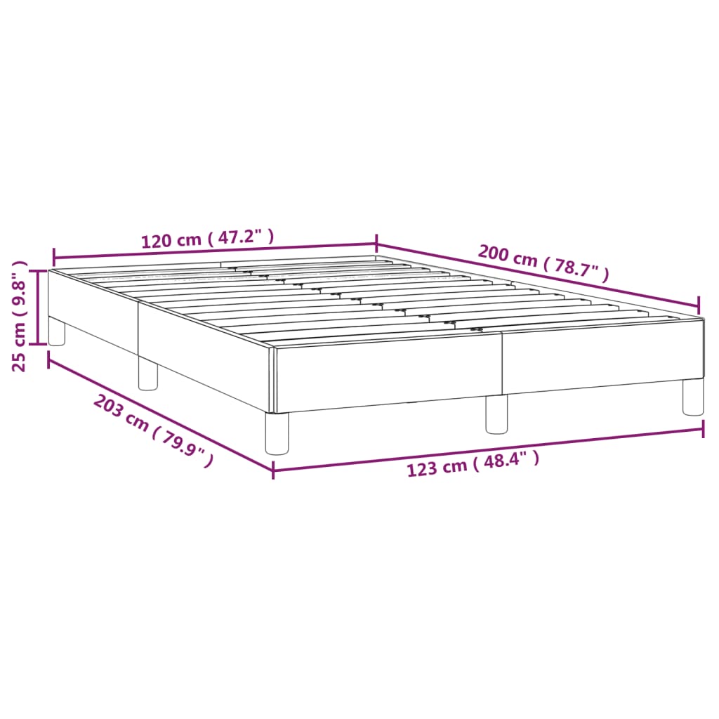 Bedframe zonder matras 120x200 cm stof blauw is nu te koop bij PeponiXL, paradijselijk wonen!