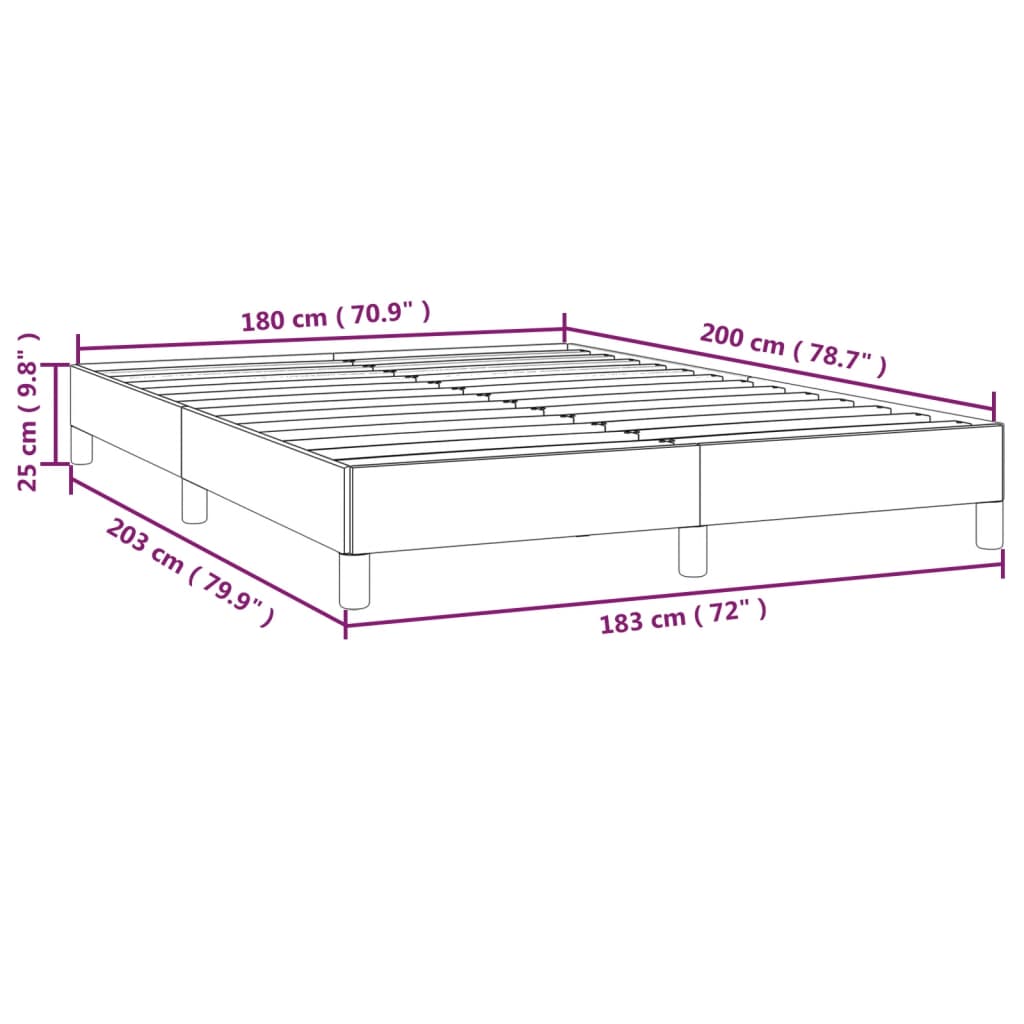 Bedframe kunstleer bruin 180x200 cm is nu te koop bij PeponiXL, paradijselijk wonen!