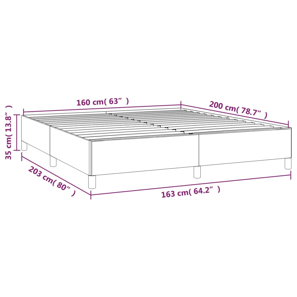 Bedframe zonder matras stof taupe 160x200 cm is nu te koop bij PeponiXL, paradijselijk wonen!