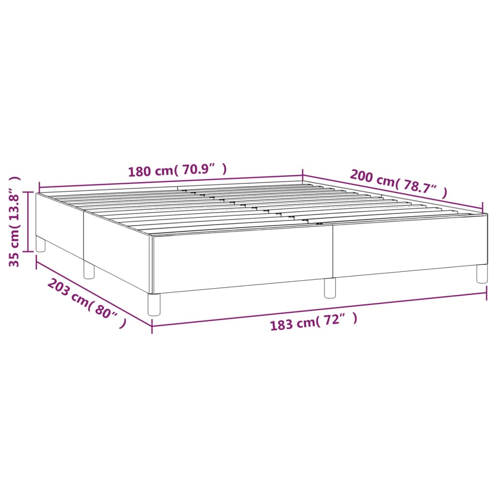 Bedframe zonder matras stof donkerbruin 180x200 cm is nu te koop bij PeponiXL, paradijselijk wonen!