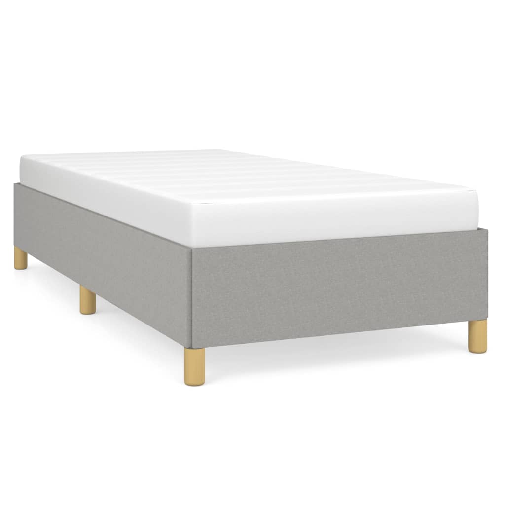 Bedframe zonder matras 90x200 cm stof lichtgrijs is nu te koop bij PeponiXL, paradijselijk wonen!
