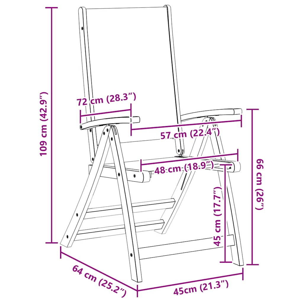 Tuinstoelen inklapbaar 4 st massief acaciahout en textileen is nu te koop bij PeponiXL, paradijselijk wonen!