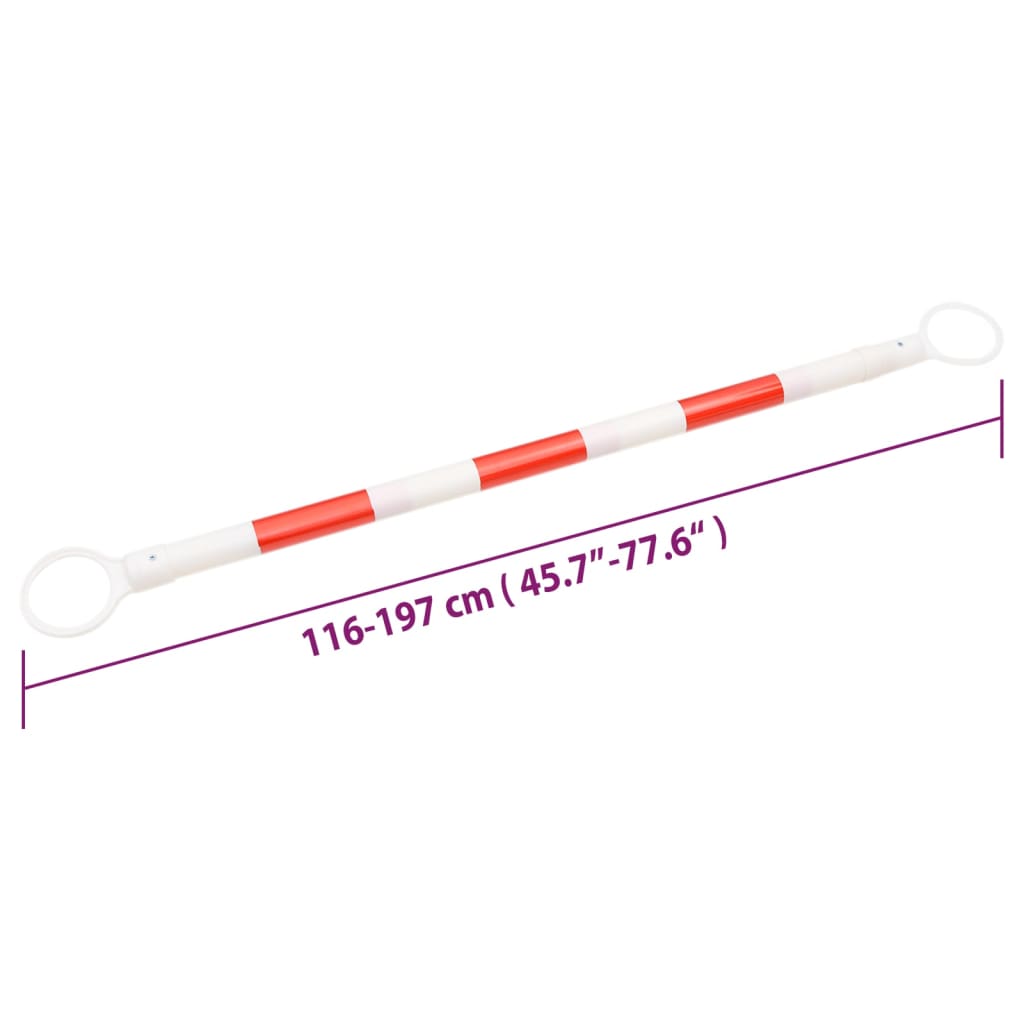 Pylonstangen inklapbaar 10 st 116-197 cm is nu te koop bij PeponiXL, paradijselijk wonen!