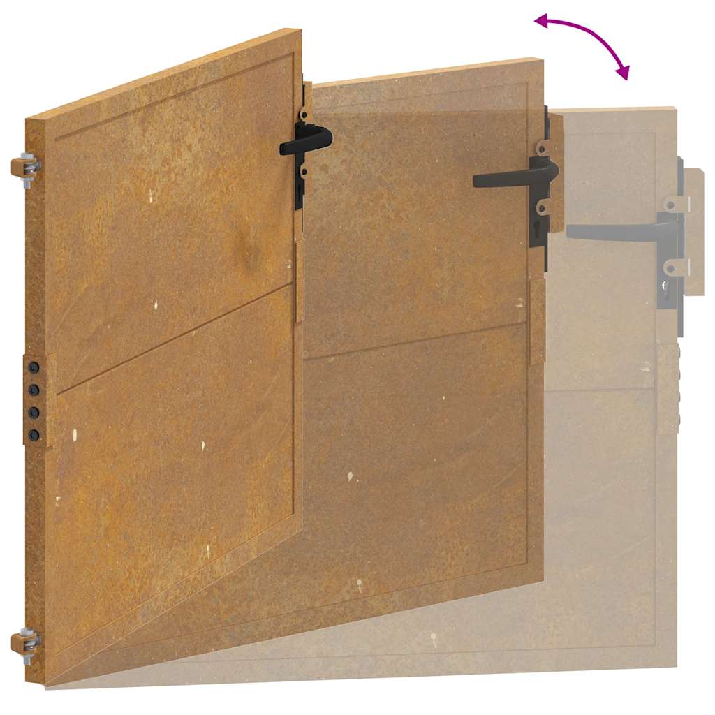 Poort 100x100 cm cortenstaal is nu te koop bij PeponiXL, paradijselijk wonen!