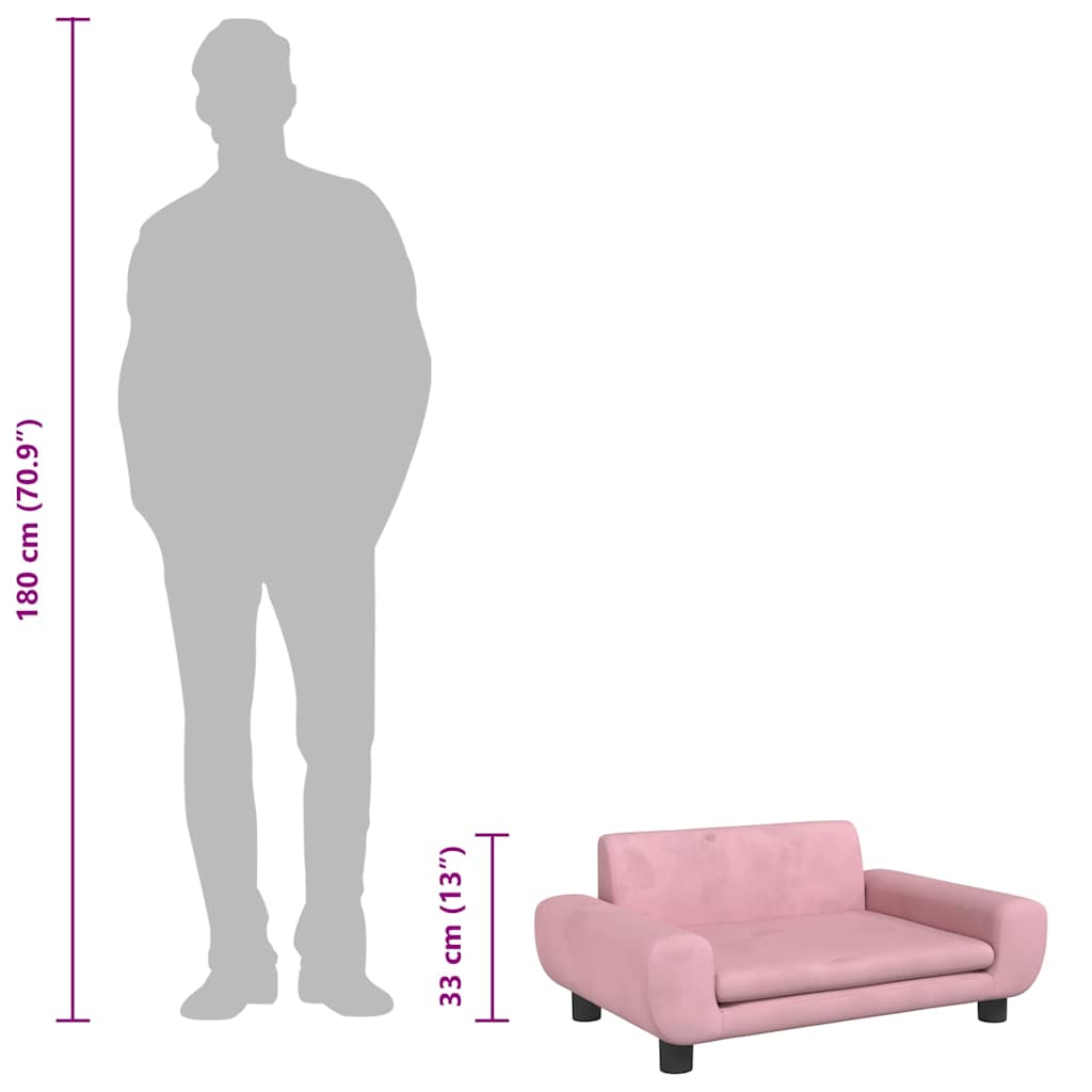 Hondenmand 70x45x33 cm fluweel roze is nu te koop bij PeponiXL, paradijselijk wonen!