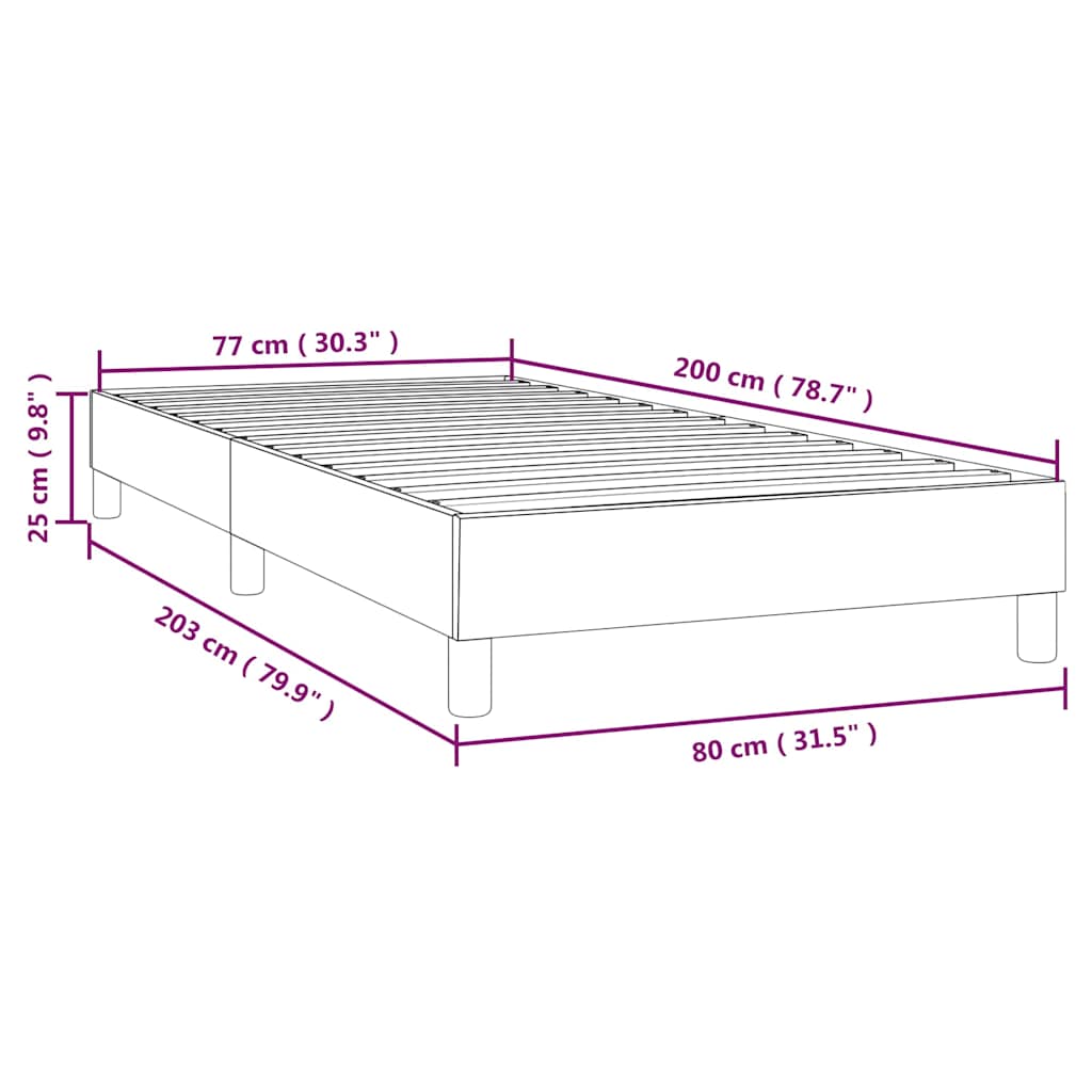 Boxspring bed fluweel zwart 80x200 cm is nu te koop bij PeponiXL, paradijselijk wonen!