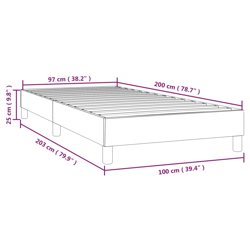 Boxspring bed fluweel roze 100x200 cm is nu te koop bij PeponiXL, paradijselijk wonen!