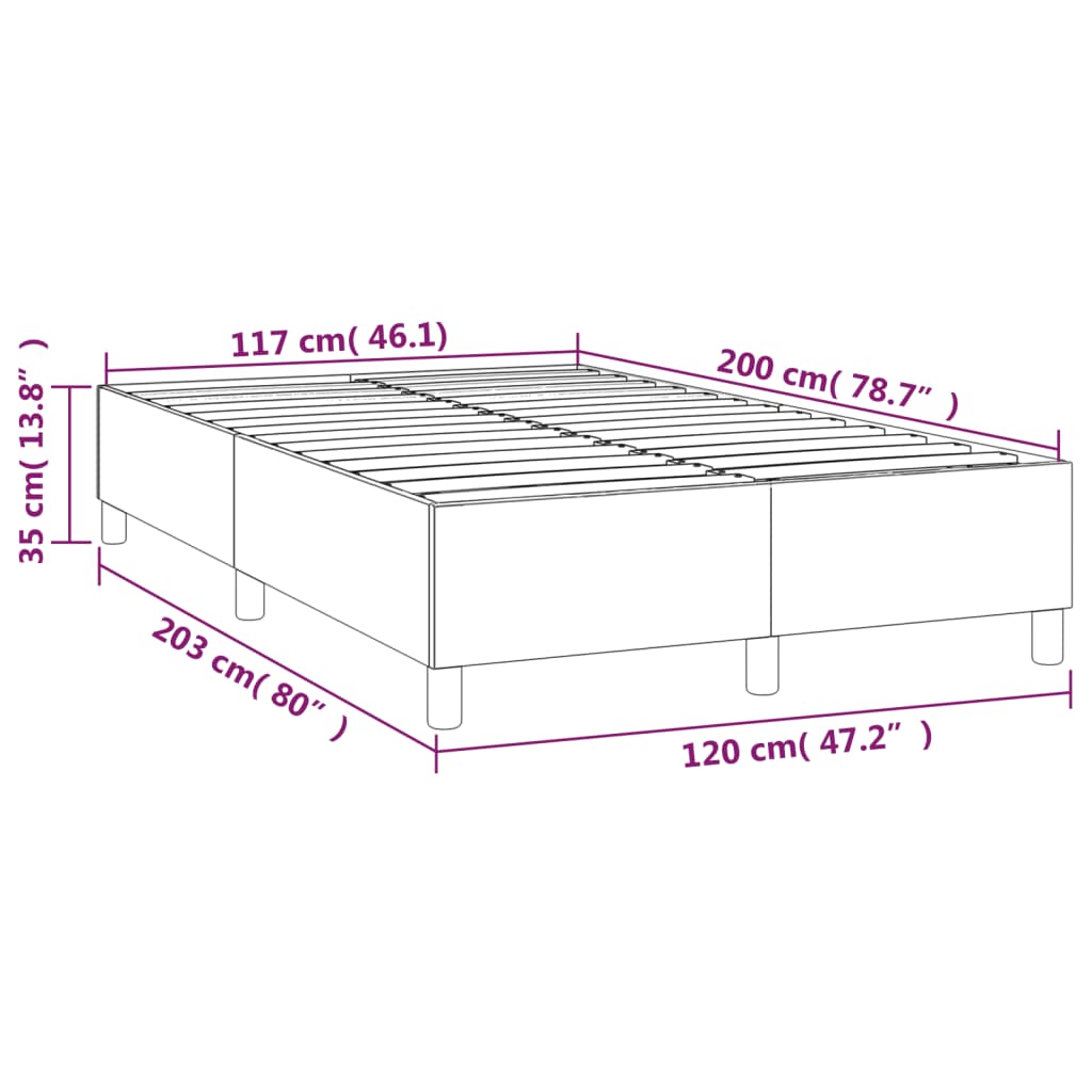 Boxspring bed kunstleer grijs 120x200 cm is nu te koop bij PeponiXL, paradijselijk wonen!