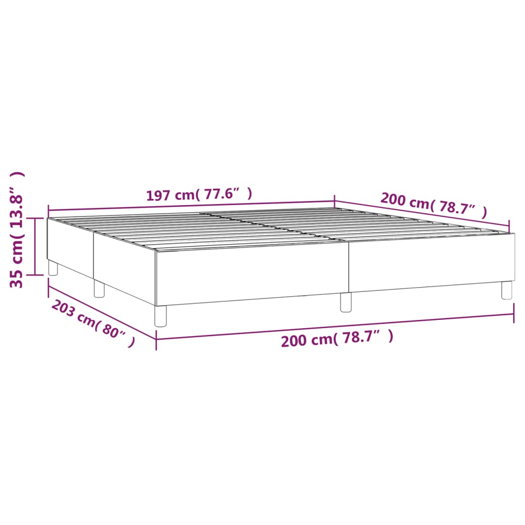 Boxspring bed kunstleer grijs 200x200 cm is nu te koop bij PeponiXL, paradijselijk wonen!