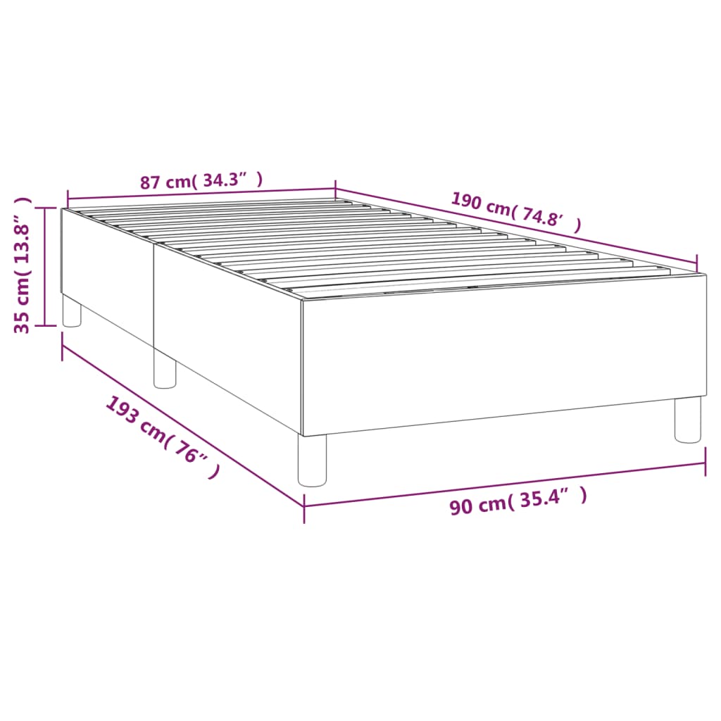 Boxspring bed fluweel zwart 90x190 cm is nu te koop bij PeponiXL, paradijselijk wonen!