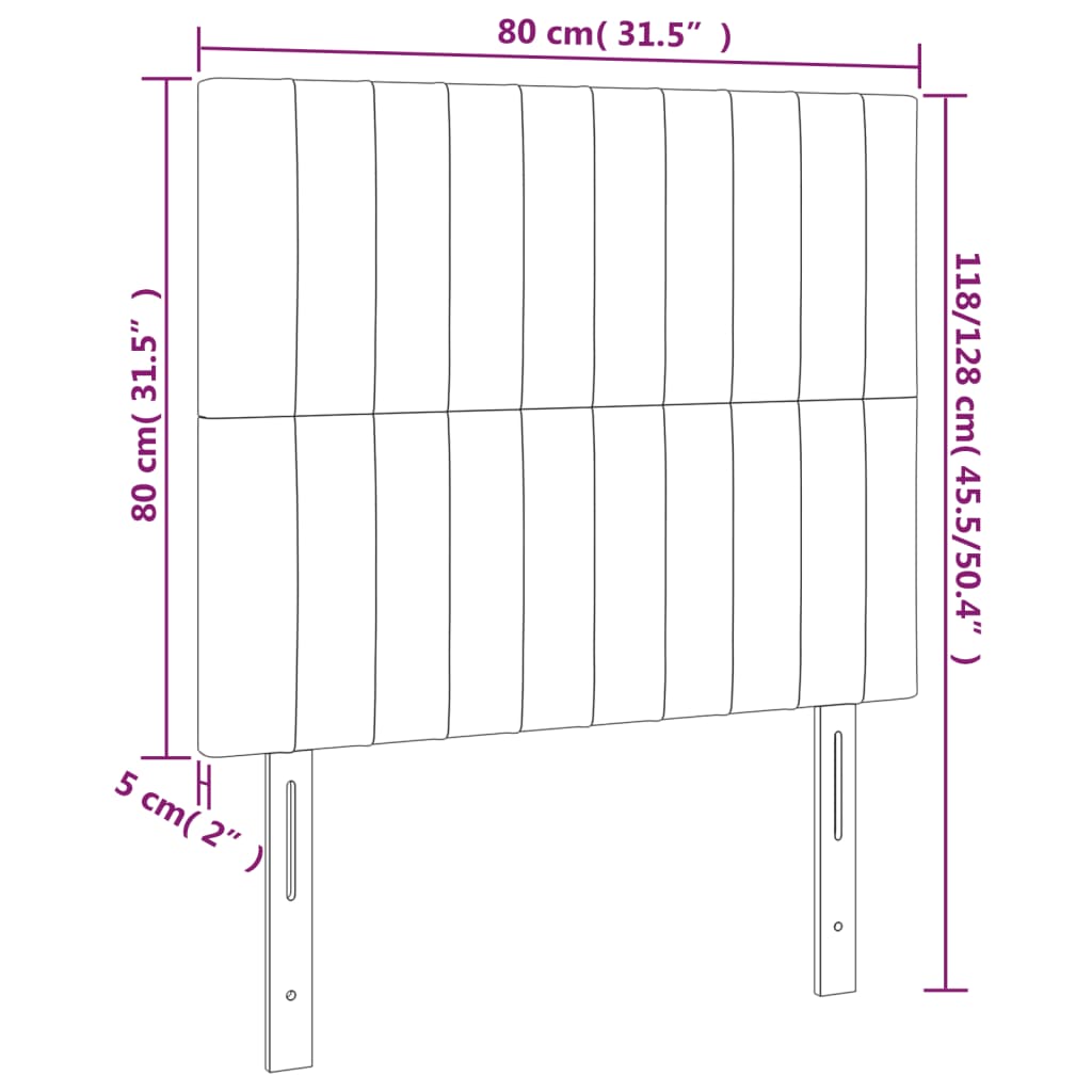 Hoofdbord zwart 80x5x118/128 cm stof is nu te koop bij PeponiXL, paradijselijk wonen!