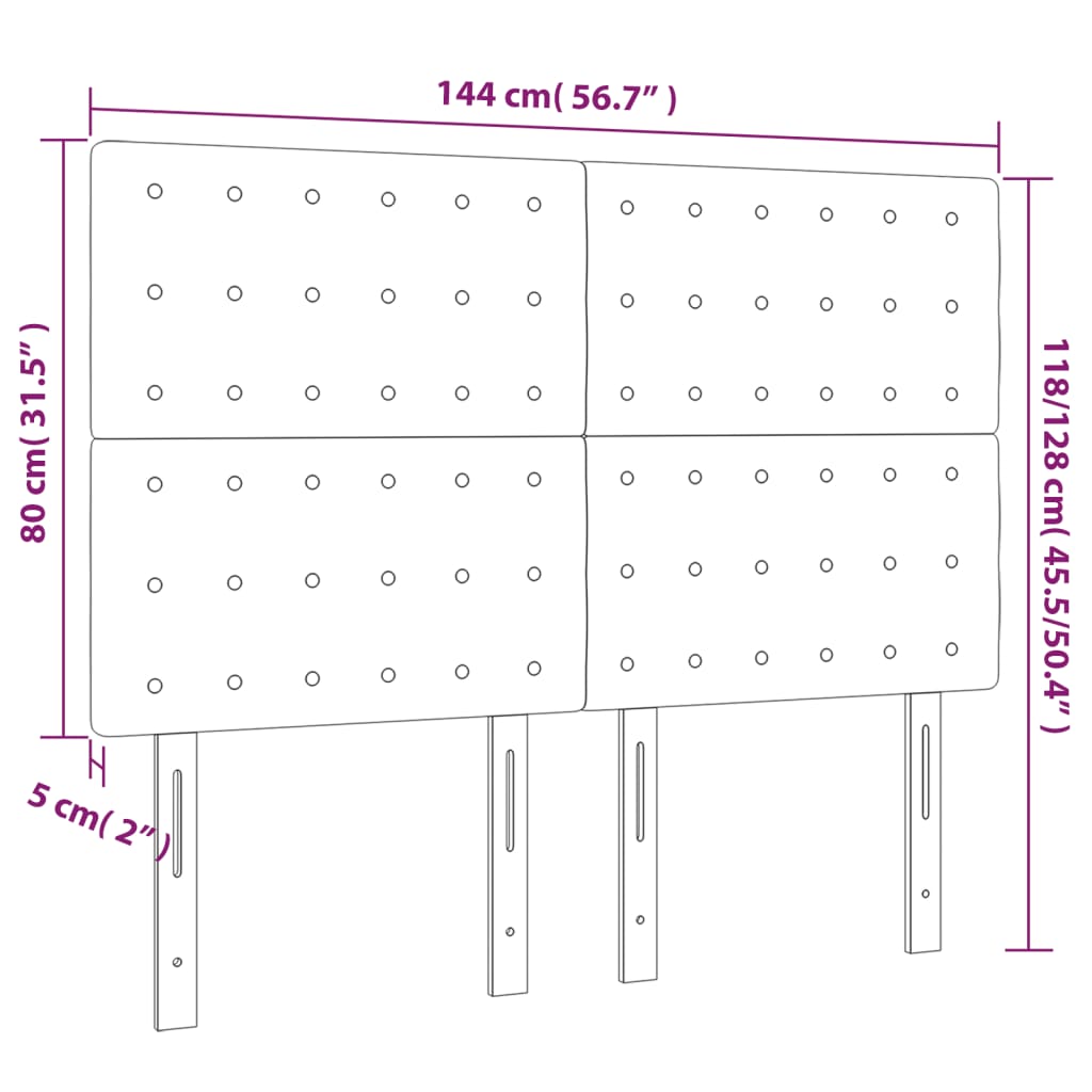 Hoofdbord donkerbruin 144x5x118/128 cm stof is nu te koop bij PeponiXL, paradijselijk wonen!