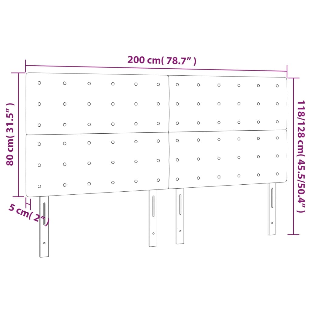 Hoofdbord donkergroen 200x5x118/128 cm fluweel is nu te koop bij PeponiXL, paradijselijk wonen!
