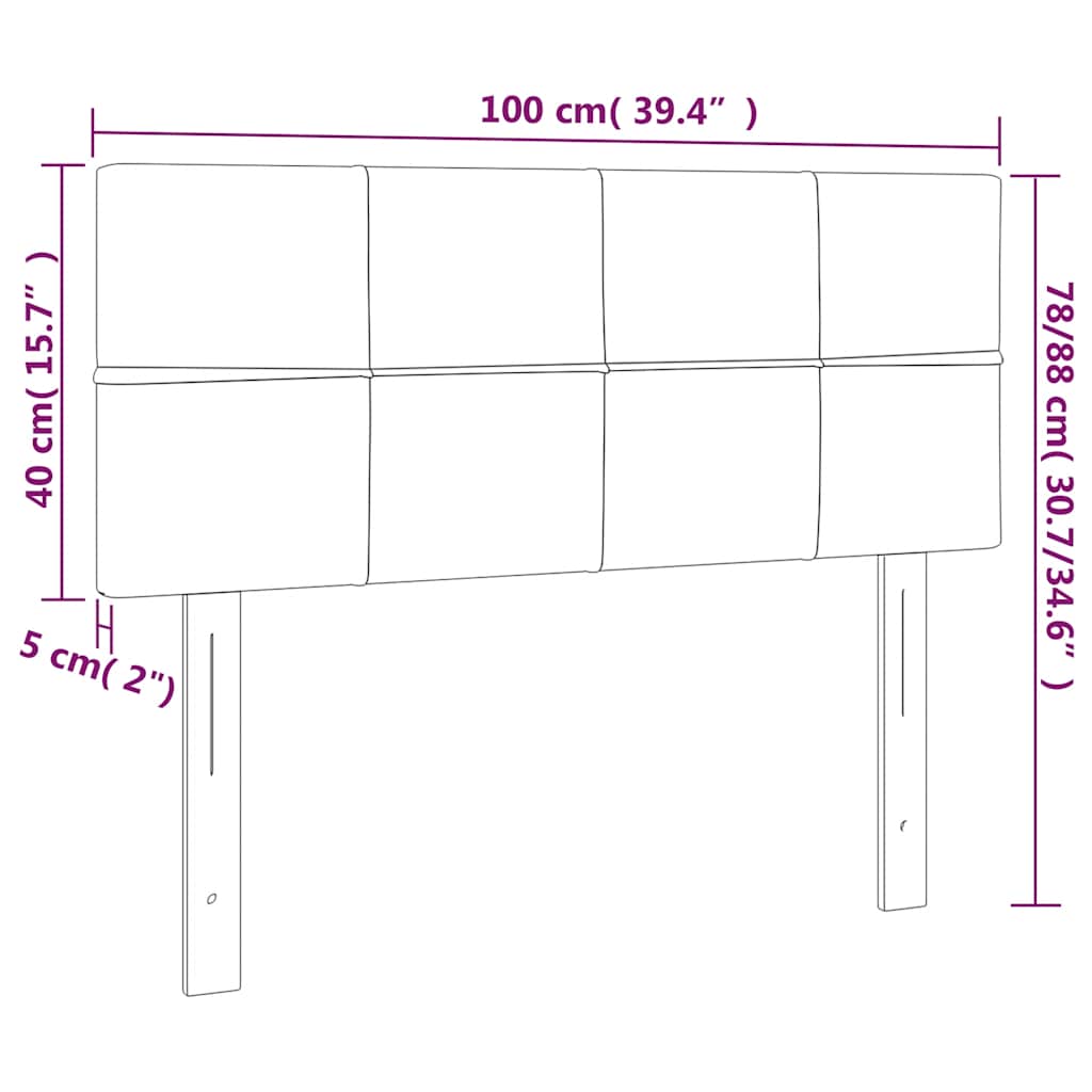 Hoofdbord LED 100x5x78/88 cm fluweel donkergroen is nu te koop bij PeponiXL, paradijselijk wonen!