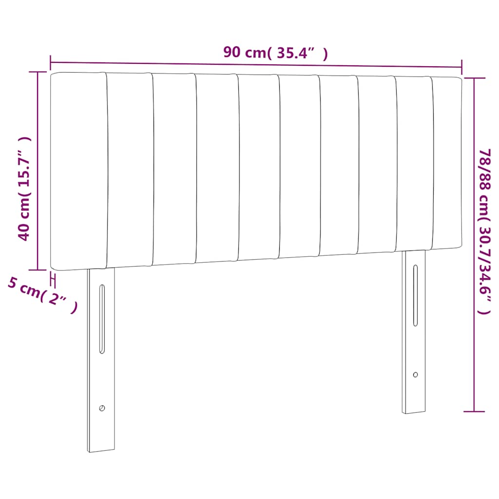 Hoofdbord LED 90x5x78/88 cm fluweel donkergroen is nu te koop bij PeponiXL, paradijselijk wonen!
