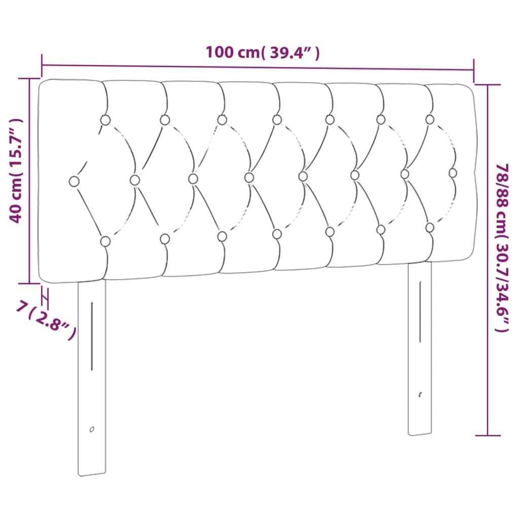 Hoofdbord LED 100x7x78/88 cm stof donkerbruin is nu te koop bij PeponiXL, paradijselijk wonen!