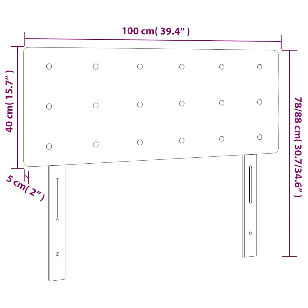 Hoofdbord LED 100x5x78/88 cm fluweel donkergroen is nu te koop bij PeponiXL, paradijselijk wonen!