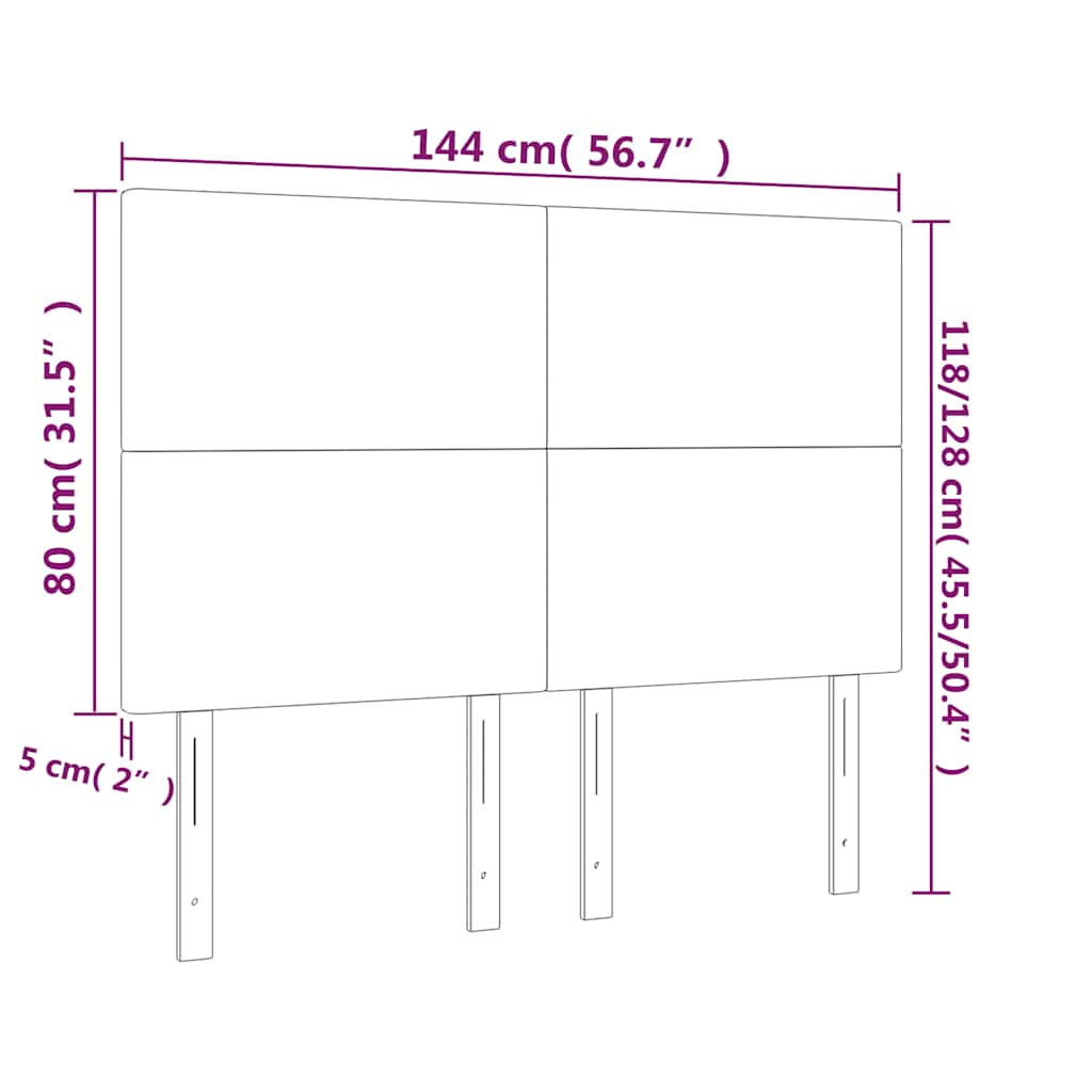 Hoofdbord LED 144x5x118/128 cm fluweel donkergroen is nu te koop bij PeponiXL, paradijselijk wonen!