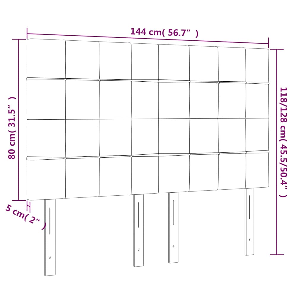 Hoofdbord LED 144x5x118/128 cm fluweel donkergroen is nu te koop bij PeponiXL, paradijselijk wonen!