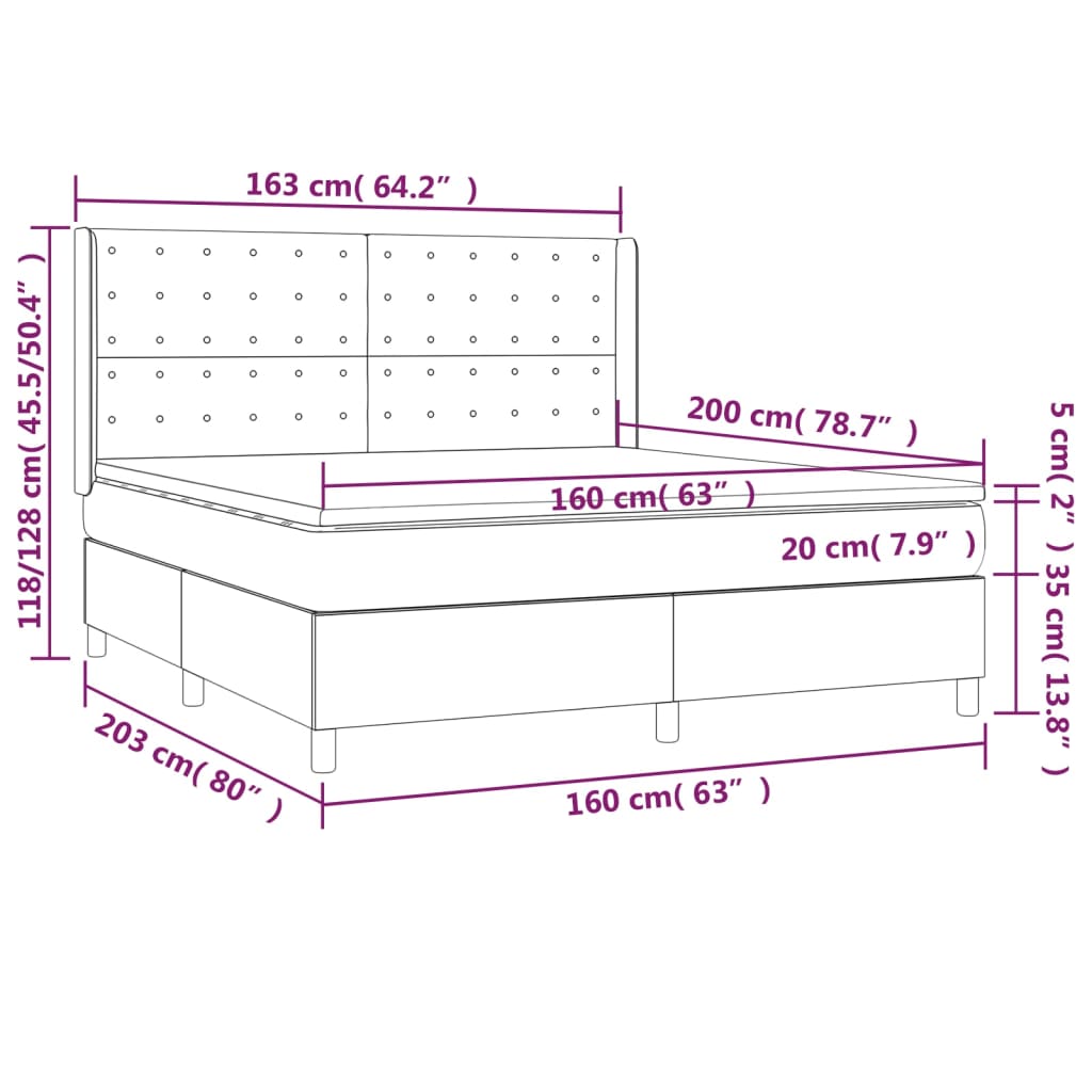 Boxspring met matras stof zwart 160x200 cm is nu te koop bij PeponiXL, paradijselijk wonen!