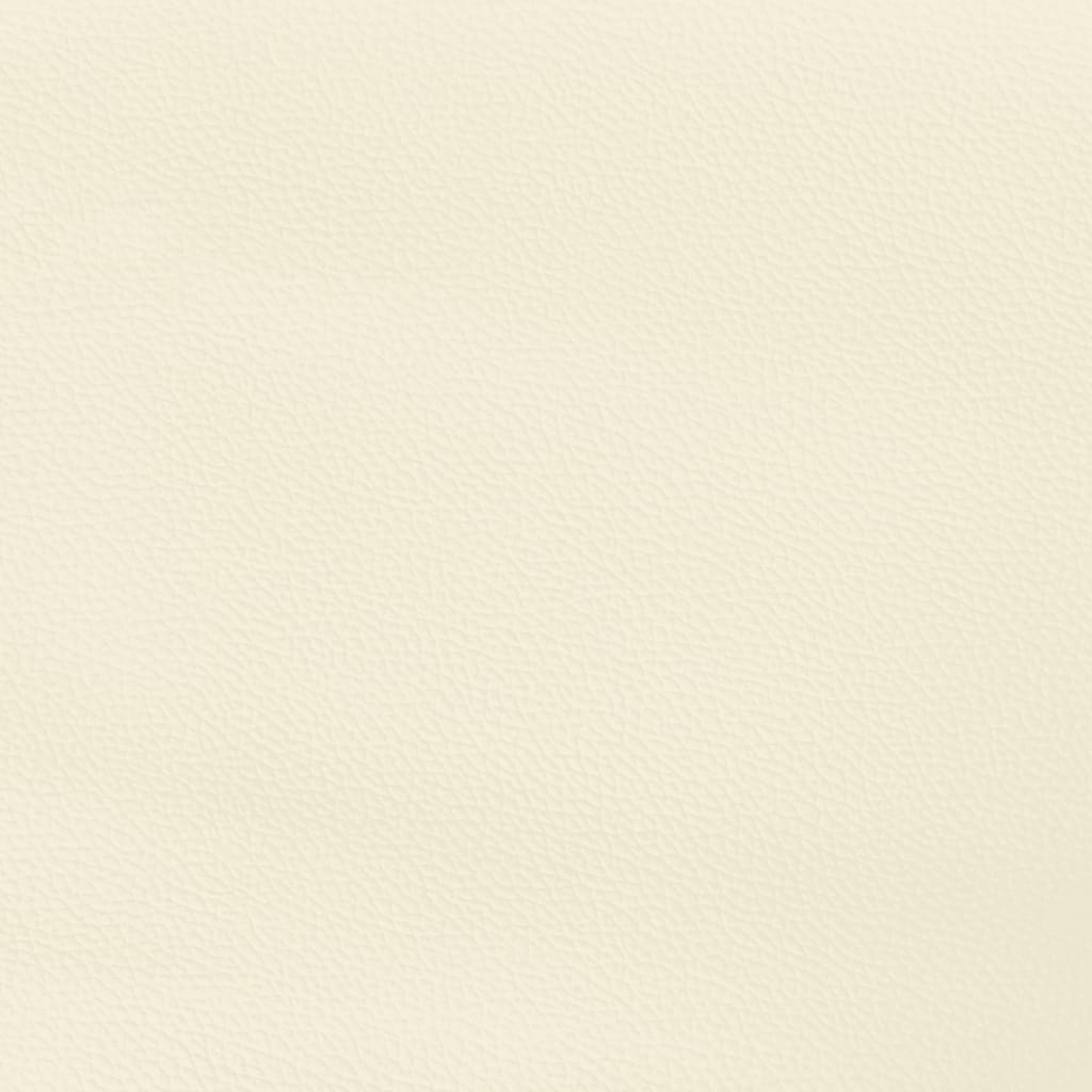 Bedframe met hoofdbord kunstleer crèmekleurig 200x200 cm is nu te koop bij PeponiXL, paradijselijk wonen!