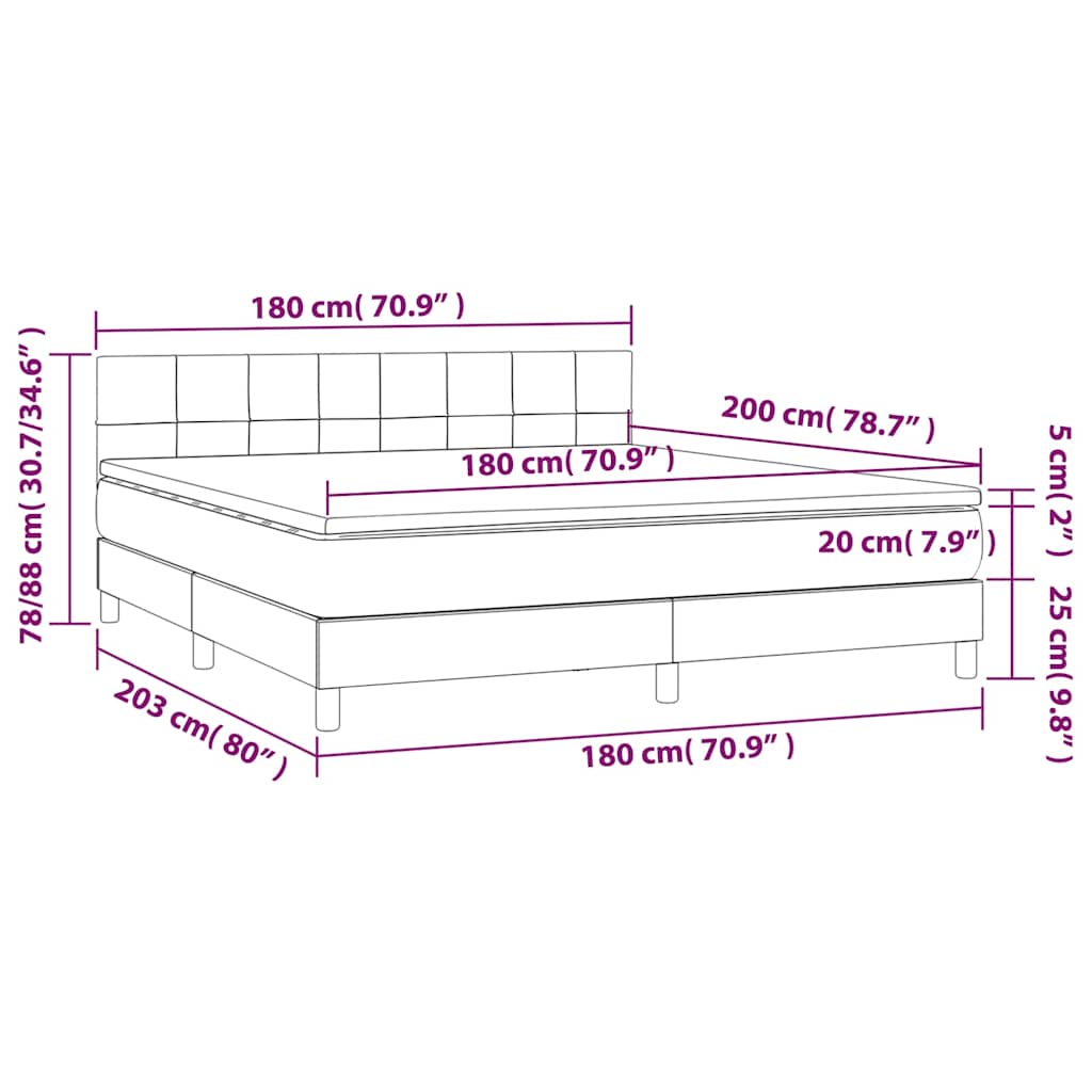 Boxspring met matras fluweel donkerblauw 180x200 cm is nu te koop bij PeponiXL, paradijselijk wonen!