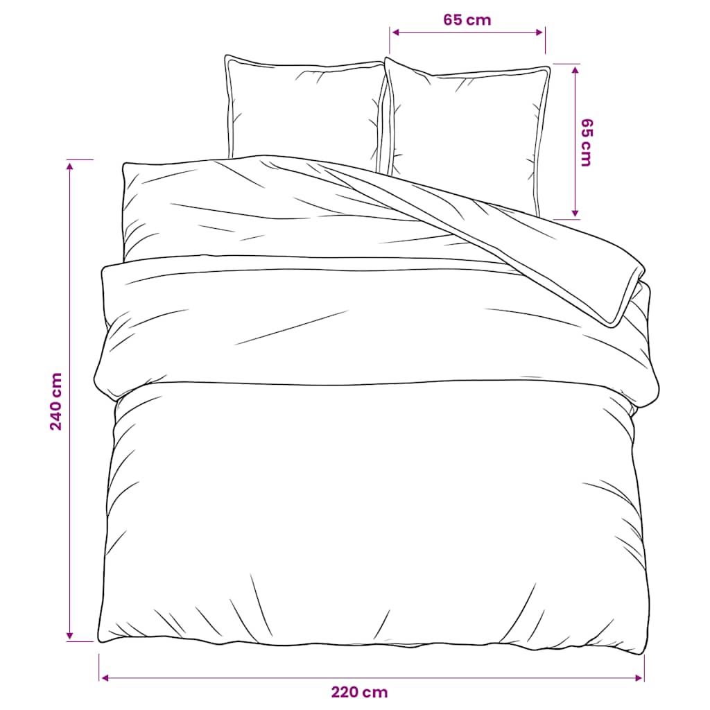 Dekbedovertrekset 220x240 cm katoen wit en bruin is nu te koop bij PeponiXL, paradijselijk wonen!