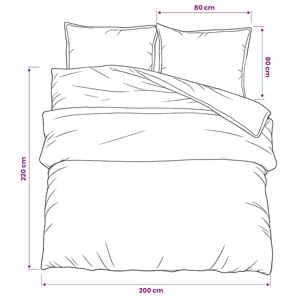 Dekbedovertrekset 200x220 cm katoen donkergrijs is nu te koop bij PeponiXL, paradijselijk wonen!