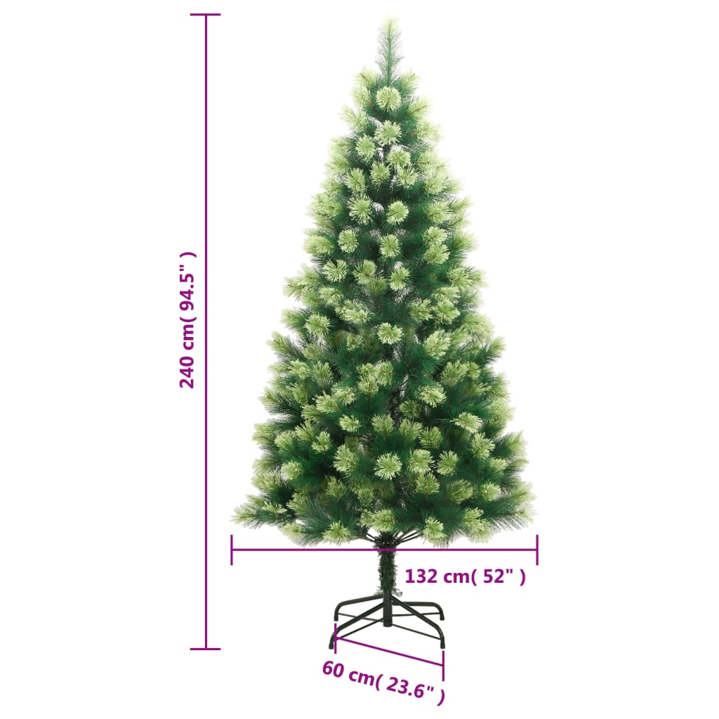Kunstkerstboom met scharnieren en standaard 240 cm is nu te koop bij PeponiXL, paradijselijk wonen!