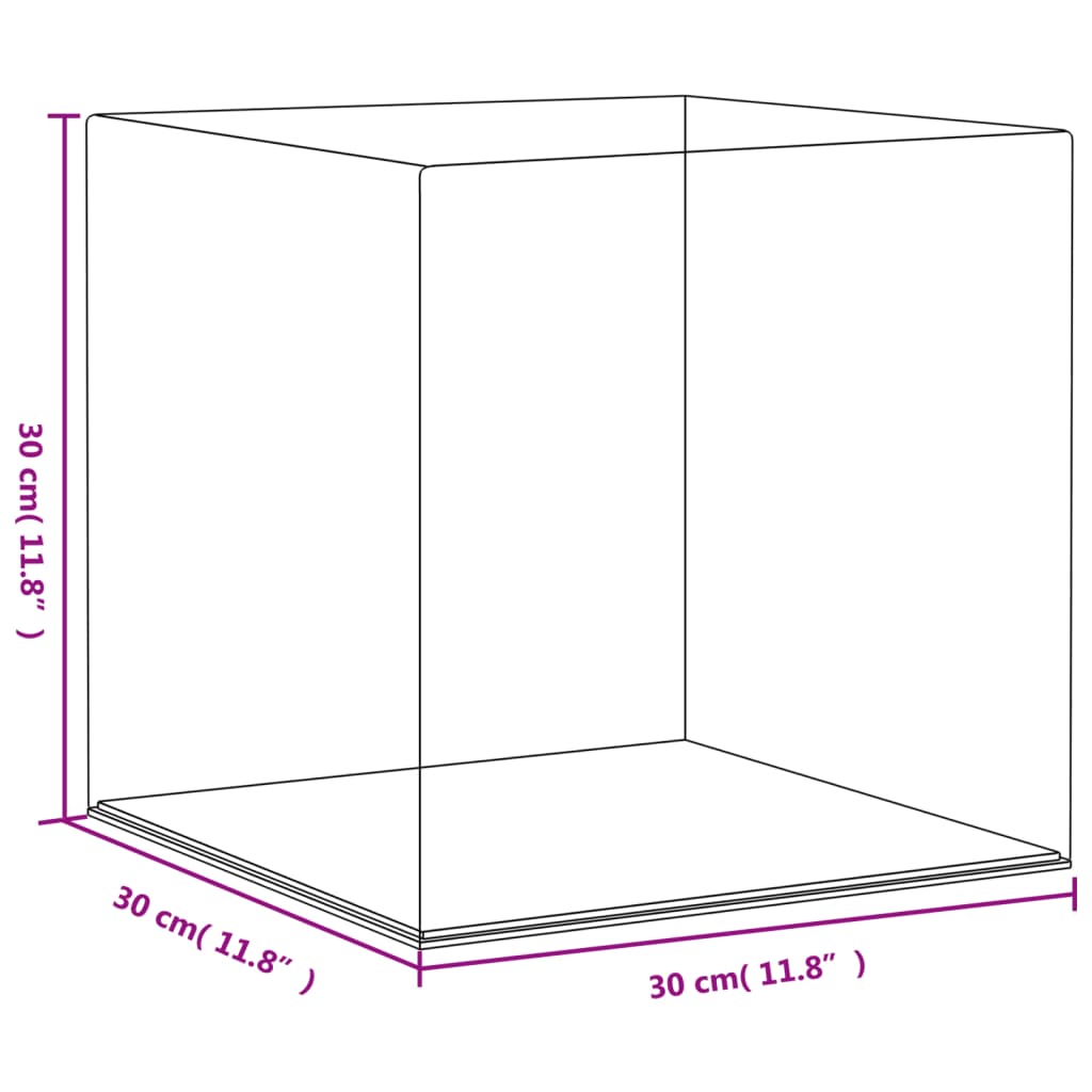 Vitrine transparant 30x30x30 cm acryl is nu te koop bij PeponiXL, paradijselijk wonen!