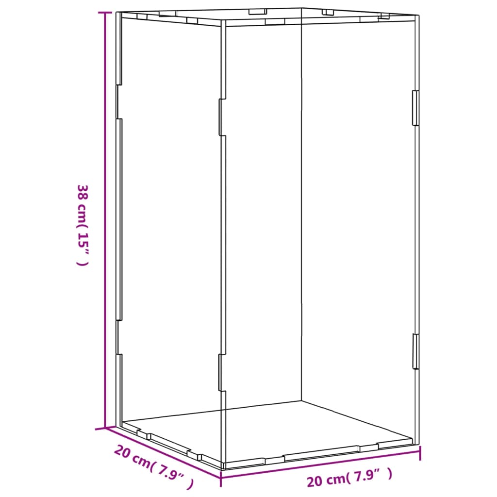 Displaybox transparant 20x20x38 cm acryl is nu te koop bij PeponiXL, paradijselijk wonen!