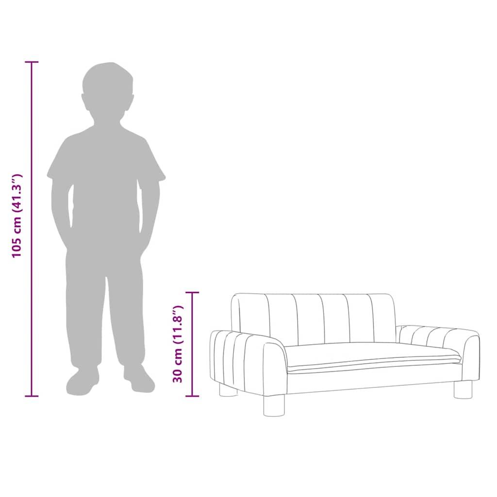 Kinderbank 50x40x30 cm stof taupe is nu te koop bij PeponiXL, paradijselijk wonen!