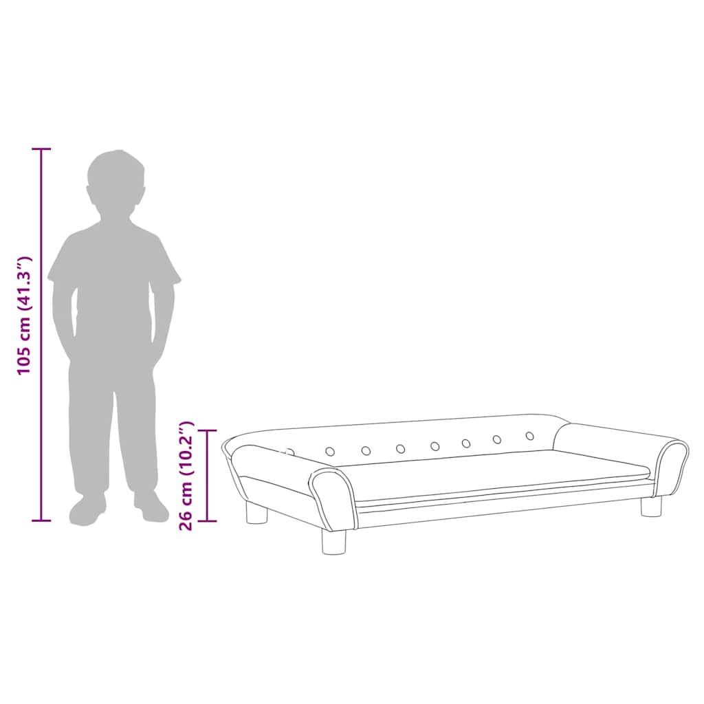 Kinderbank 100x50x26 cm fluweel roze is nu te koop bij PeponiXL, paradijselijk wonen!