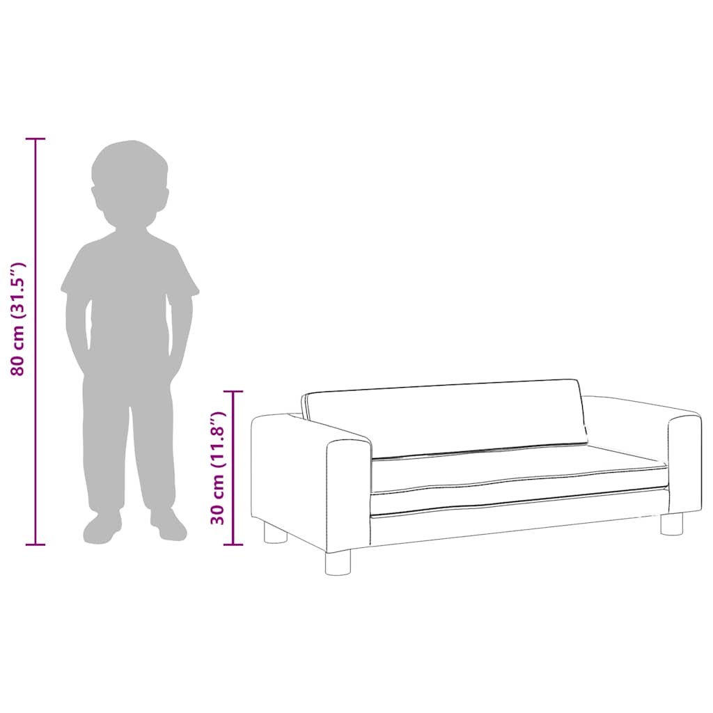 Kinderbank met voetensteun 100x50x30 cm kunstleer grijs is nu te koop bij PeponiXL, paradijselijk wonen!