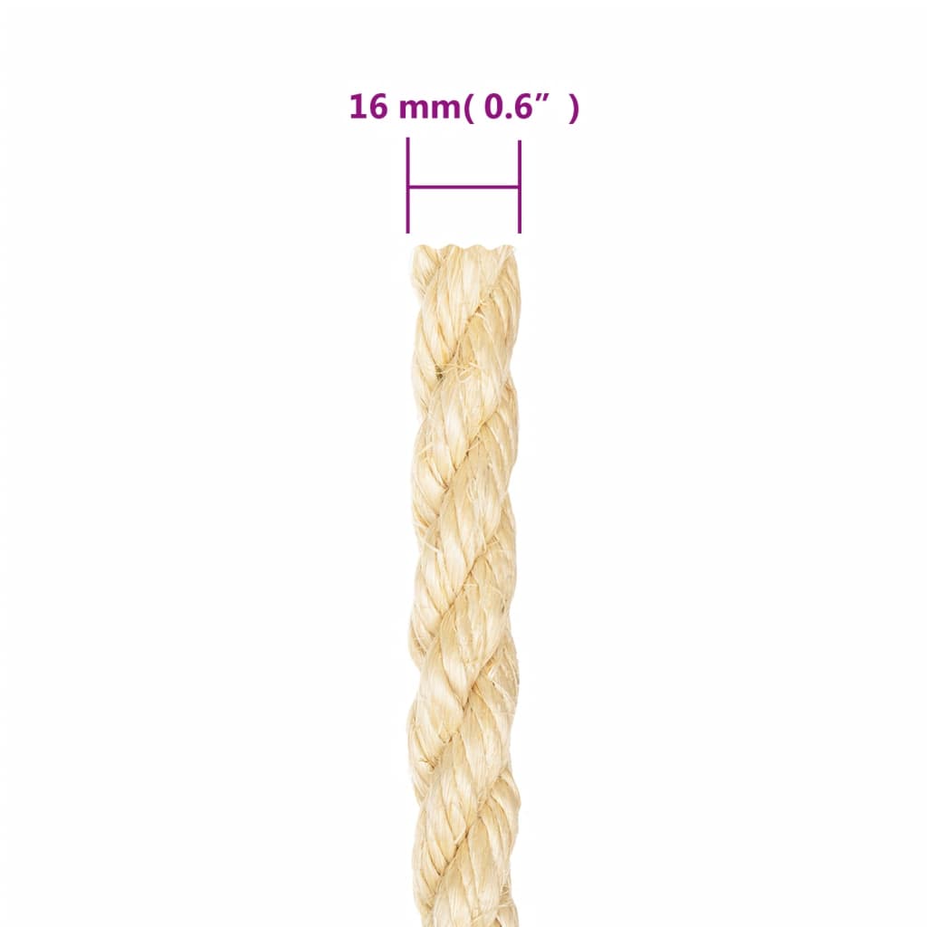 Touw 16 mm 25 m 100% sisal is nu te koop bij PeponiXL, paradijselijk wonen!