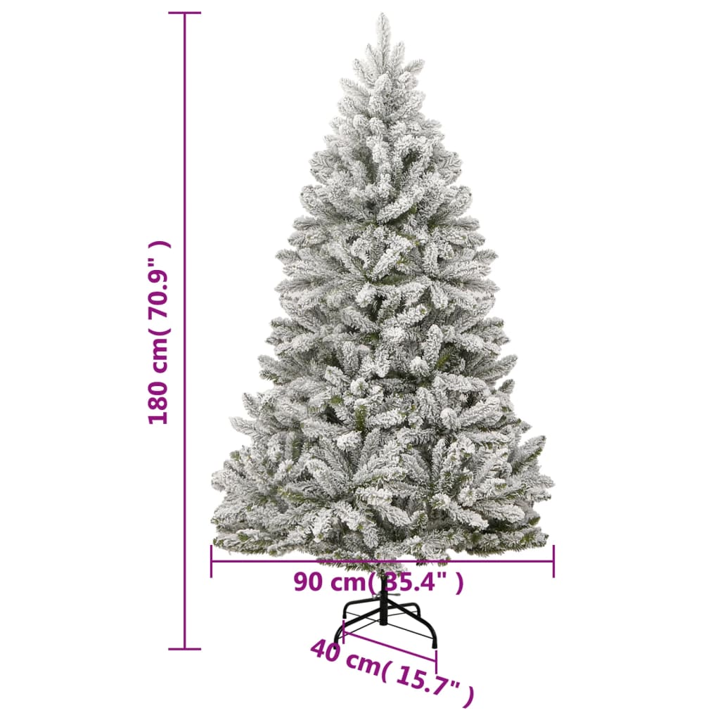 Kunstkerstboom met scharnieren en sneeuw 180 cm is nu te koop bij PeponiXL, paradijselijk wonen!