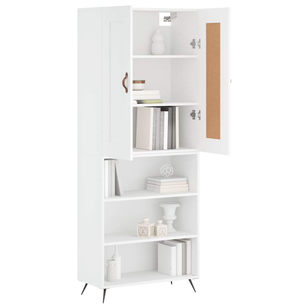 Hoge kast 69,5x34x180 cm bewerkt hout wit is nu te koop bij PeponiXL, paradijselijk wonen!