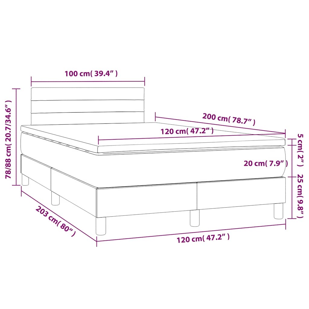 Boxspring met matras fluweel donkergroen 120x200 cm is nu te koop bij PeponiXL, paradijselijk wonen!