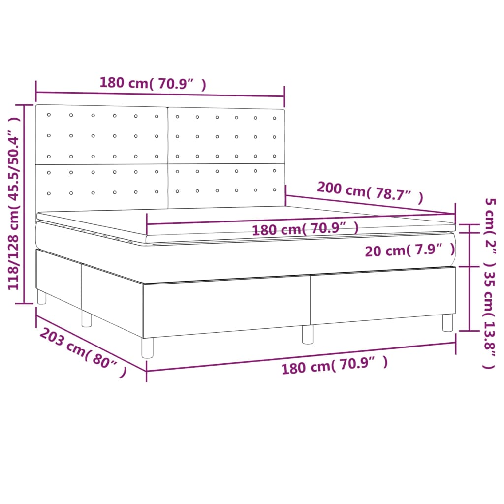 Boxspring met matras stof zwart 180x200 cm is nu te koop bij PeponiXL, paradijselijk wonen!